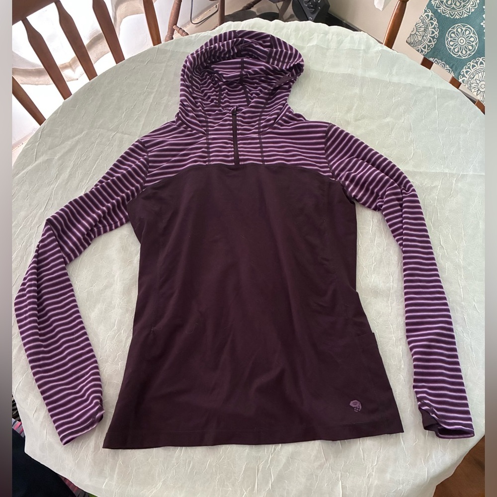 Mountain Hardwear Purple Hooded Top Large